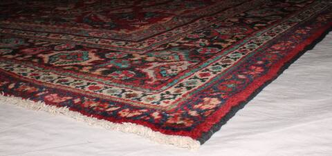 Mahal Red Square Hand Knotted 105 X 107  Area Rug 400-17154 Image 11