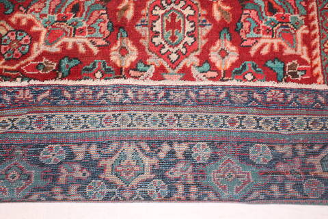 Mahal Red Square Hand Knotted 105 X 107  Area Rug 400-17154 Image 12