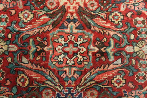 Mahal Red Square Hand Knotted 105 X 107  Area Rug 400-17154 Image 5