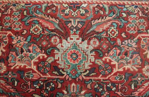 Mahal Red Square Hand Knotted 105 X 107  Area Rug 400-17154 Image 7
