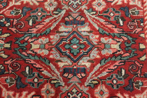 Mahal Red Square Hand Knotted 105 X 107  Area Rug 400-17154 Image 8