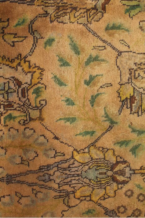 Tabriz Beige Square Hand Knotted 98 X 910  Area Rug 400-17157 Image 7