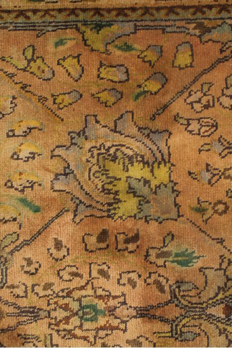 Tabriz Beige Square Hand Knotted 98 X 910  Area Rug 400-17157 Image 8