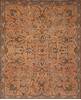 Tabriz Orange Square Hand Knotted 97 X 114  Area Rug 400-17159 Thumb 3
