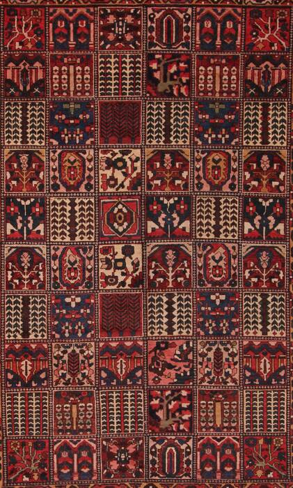 Bakhtiar Red Hand Knotted 102 X 1311  Area Rug 400-17160 Image 3