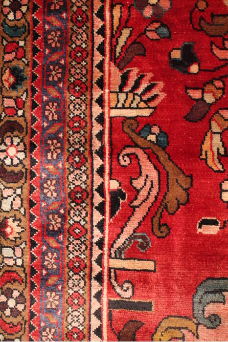 Mahal Red Hand Knotted 102 X 135  Area Rug 400-17164 Image 13