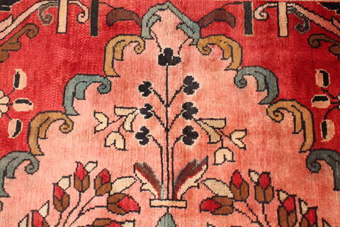 Mahal Red Hand Knotted 102 X 135  Area Rug 400-17164 Image 14