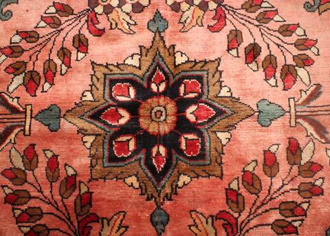 Mahal Red Hand Knotted 102 X 135  Area Rug 400-17164 Image 15