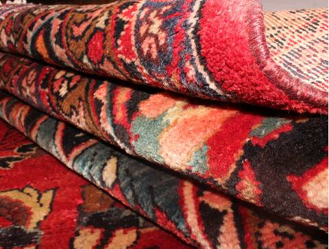 Mahal Red Hand Knotted 102 X 135  Area Rug 400-17164 Image 18