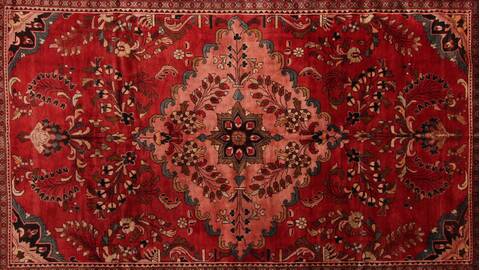 Mahal Red Hand Knotted 102 X 135  Area Rug 400-17164 Image 19