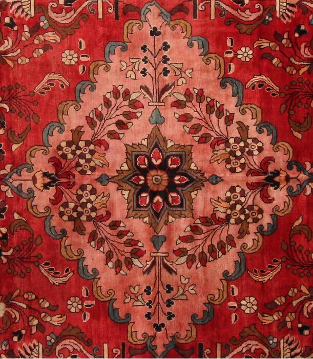 Mahal Red Hand Knotted 102 X 135  Area Rug 400-17164 Image 20