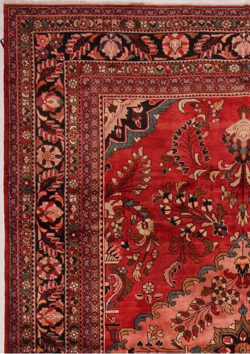 Mahal Red Hand Knotted 102 X 135  Area Rug 400-17164 Image 21