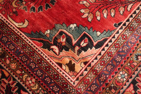 Mahal Red Hand Knotted 102 X 135  Area Rug 400-17164 Image 11