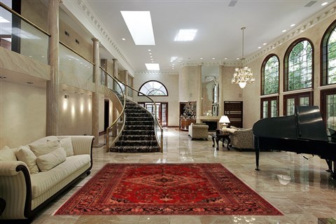 Mahal Red Hand Knotted 102 X 135  Area Rug 400-17164 Image 2