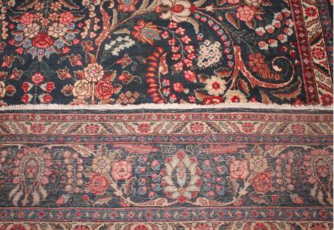 Khoy Black Hand Knotted 102 X 135  Area Rug 400-17165 Image 18