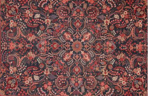Khoy Black Hand Knotted 102 X 135  Area Rug 400-17165 Image 4