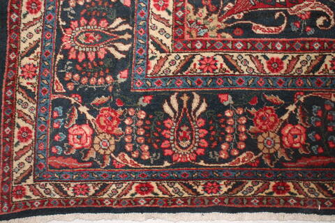 Khoy Black Hand Knotted 102 X 135  Area Rug 400-17165 Image 9