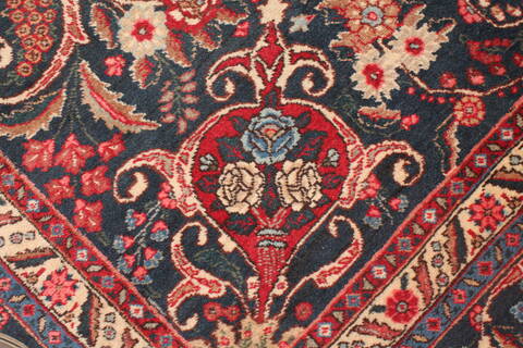 Khoy Black Hand Knotted 102 X 135  Area Rug 400-17165 Image 10