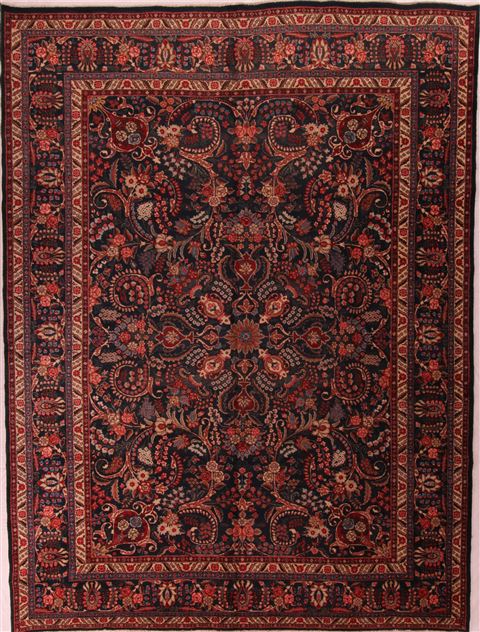 Khoy Black Hand Knotted 102 X 135  Area Rug 400-17165 Image 0