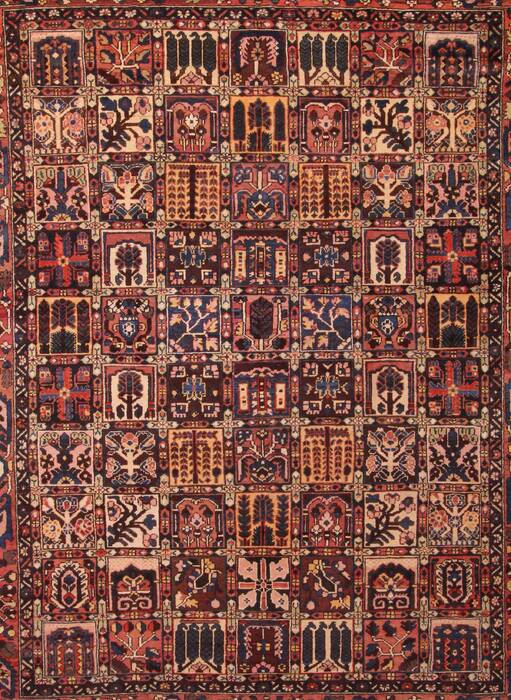 Bakhtiar Brown Hand Knotted 105 X 131  Area Rug 400-17170 Image 6