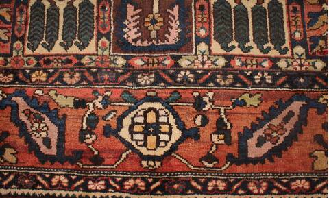 Bakhtiar Brown Hand Knotted 105 X 131  Area Rug 400-17170 Image 8