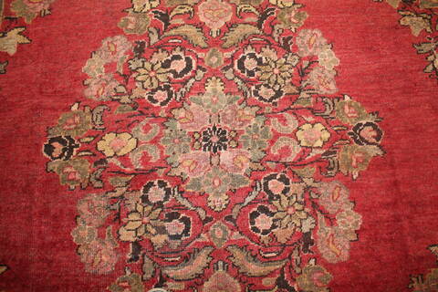 Moshk Abad Red Hand Knotted 104 X 137  Area Rug 400-17180 Image 10