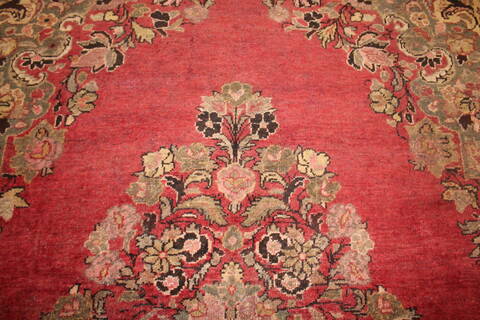 Moshk Abad Red Hand Knotted 104 X 137  Area Rug 400-17180 Image 11