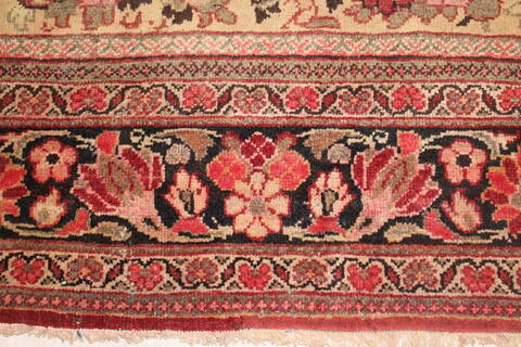 Moshk Abad Red Hand Knotted 104 X 137  Area Rug 400-17180 Image 5