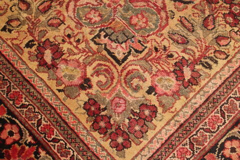 Moshk Abad Red Hand Knotted 104 X 137  Area Rug 400-17180 Image 7