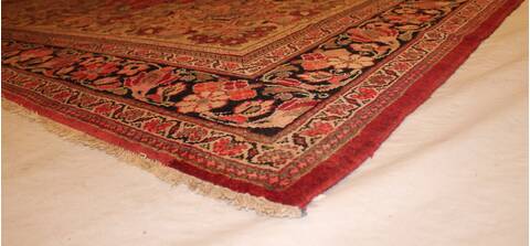 Moshk Abad Red Hand Knotted 104 X 137  Area Rug 400-17180 Image 9