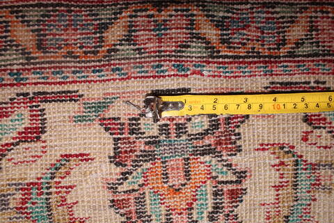Moshk Abad Red Hand Knotted 104 X 132  Area Rug 400-17184 Image 16