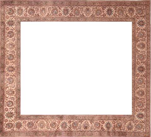 Tabriz Purple Square Hand Knotted 101 X 113  Area Rug 400-17190 Image 2