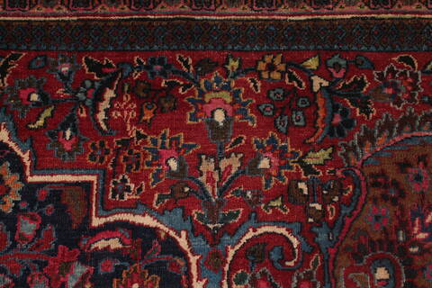 Mashad Purple Hand Knotted 111 X 164  Area Rug 400-17207 Image 12