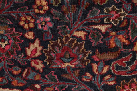 Mashad Purple Hand Knotted 111 X 164  Area Rug 400-17207 Image 16