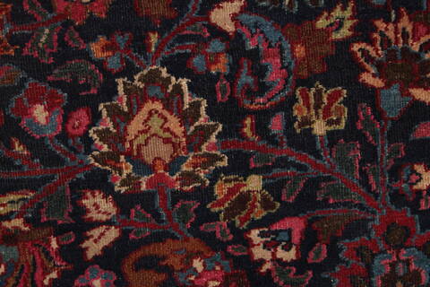 Mashad Purple Hand Knotted 111 X 164  Area Rug 400-17207 Image 18
