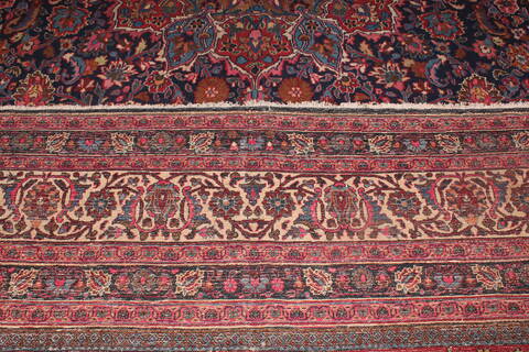 Mashad Purple Hand Knotted 111 X 164  Area Rug 400-17207 Image 19