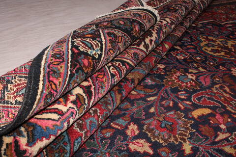 Mashad Purple Hand Knotted 111 X 164  Area Rug 400-17207 Image 21