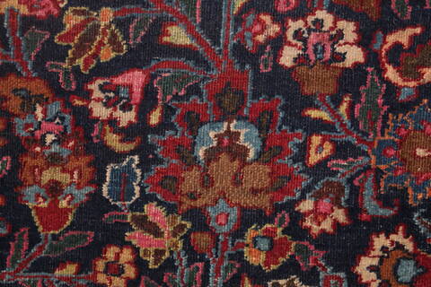Mashad Purple Hand Knotted 111 X 164  Area Rug 400-17207 Image 22