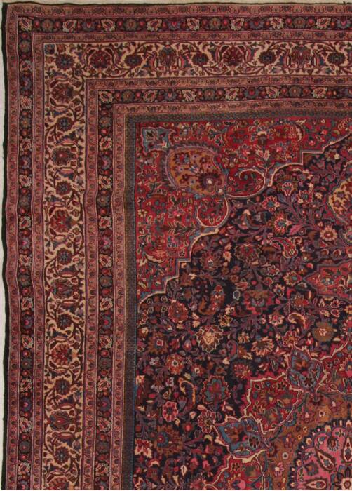 Mashad Purple Hand Knotted 111 X 164  Area Rug 400-17207 Image 3