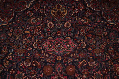Mashad Purple Hand Knotted 111 X 164  Area Rug 400-17207 Image 7