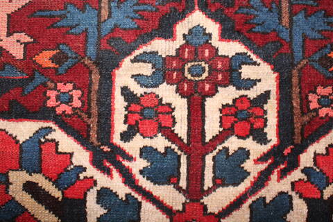 Bakhtiar Red Hand Knotted 102 X 1210  Area Rug 400-17208 Image 15