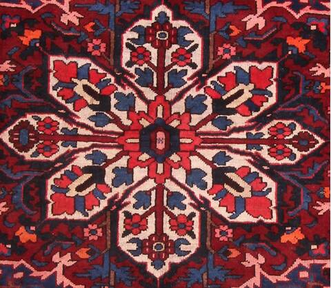 Bakhtiar Red Hand Knotted 102 X 1210  Area Rug 400-17208 Image 20
