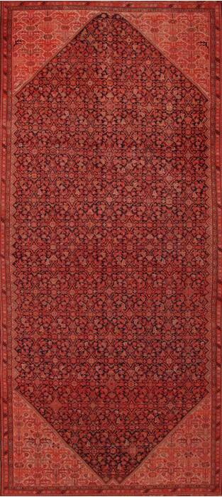 Malayer Red Hand Knotted 83 X 166  Area Rug 400-17212 Image 4