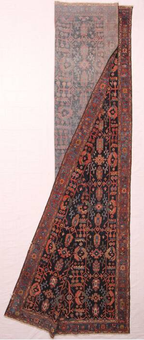 Malayer Blue Hand Knotted 73 X 168  Area Rug 400-17213 Image 2