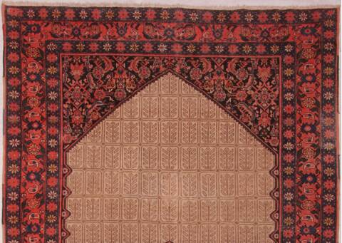 Malayer Beige Hand Knotted 72 X 164  Area Rug 400-17214 Image 2