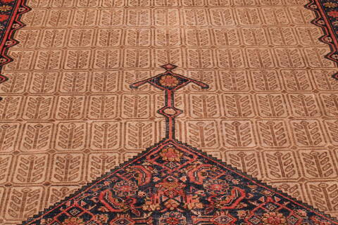 Malayer Beige Hand Knotted 72 X 164  Area Rug 400-17214 Image 9
