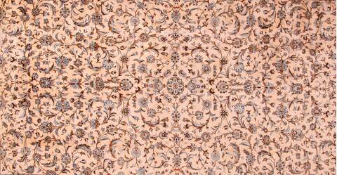 Kashan White Hand Knotted 110 X 168  Area Rug 400-17215 Image 3