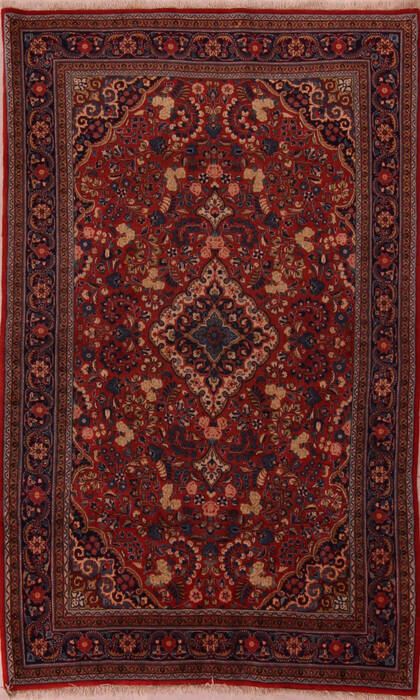 Jozan Red Hand Knotted 43 X 69  Area Rug 400-17218 Image 0
