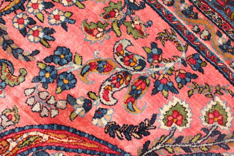Kerman Purple Hand Knotted 87 X 119  Area Rug 400-17219 Image 13