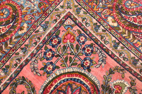 Kerman Purple Hand Knotted 87 X 119  Area Rug 400-17219 Image 18